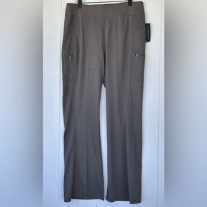 Tahari Sport High Waist Cargo Flare‎ Leg Leggings Taupe Size XL